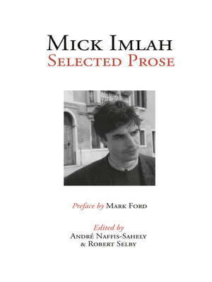 cover image of Mick Imlah